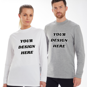 Personalised Long-sleeved Unisex T-Shirt Perfect for custom designs, events, and everyday wear
