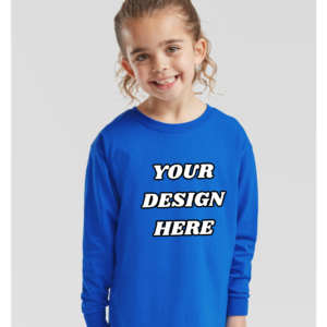 Kids’ Personalized Long Sleeve T-Shirt | Custom Design | 100% Cotton