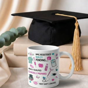 Personalised Nursing Graduation Mug – Custom Name & Year Ceramic Mug | Nurse Graduate Gift UK