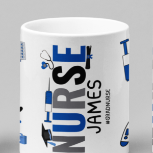 Personalised Nursing Graduation Mug – Custom Name & Year Ceramic Mug | Nurse Graduate Gift UK