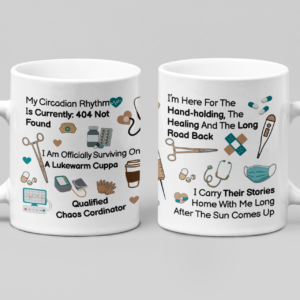 Personalised Night Shift Nurse Mug – Custom Name Ceramic Mug | Nurse Gift UK